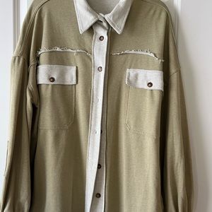 Button-Up, Soft Trendy  Long-sleeve Shirt